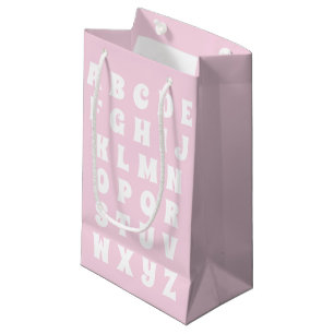 Sacola Para Presentes Pequena Alphabet Letters Abc