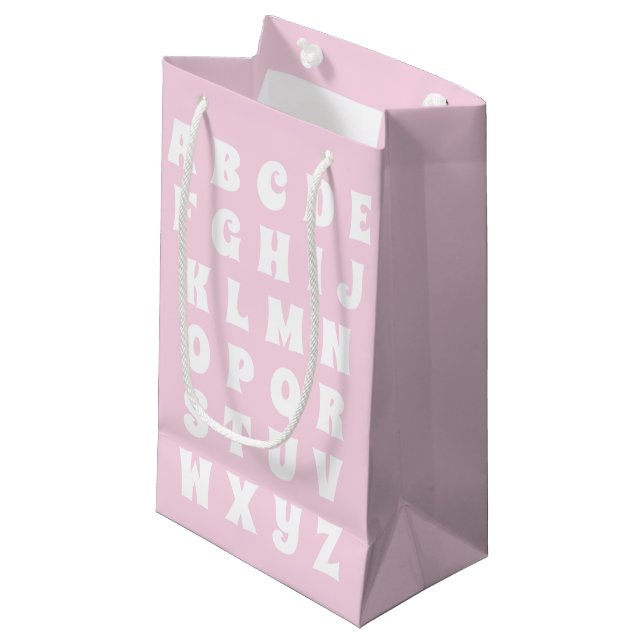 Sacola Para Presentes Pequena Alphabet Letters Abc (Frente inclinada)