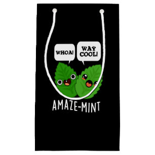 Sacola Para Presentes Pequena Amaze Mint Engraçado Deixa Pun Escuro BG