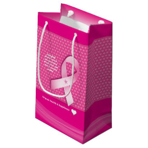 Sacola Para Presentes Pequena Amor de autocuidado com reconhecimento do Cancer d