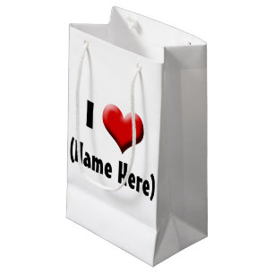 Sacola Para Presentes Pequena Amor personalizado de I… Dia dos namorados