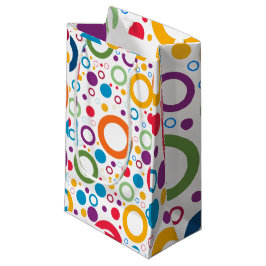 Sacola Para Presentes Pequena Anéis de Cores Vibrantes