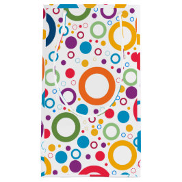 Sacola Para Presentes Pequena Anéis de cores vibrantes