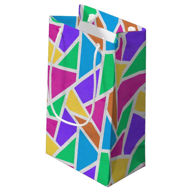Sacola Para Presentes Pequena Ângulo direito do arco-íris (Verso inclinado)