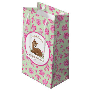 Sacola Para Presentes Pequena Animais Da Floresta Chá de fraldas Deer Fawn