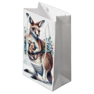 Sacola Para Presentes Pequena Animais da Vida Selvagem Canguru