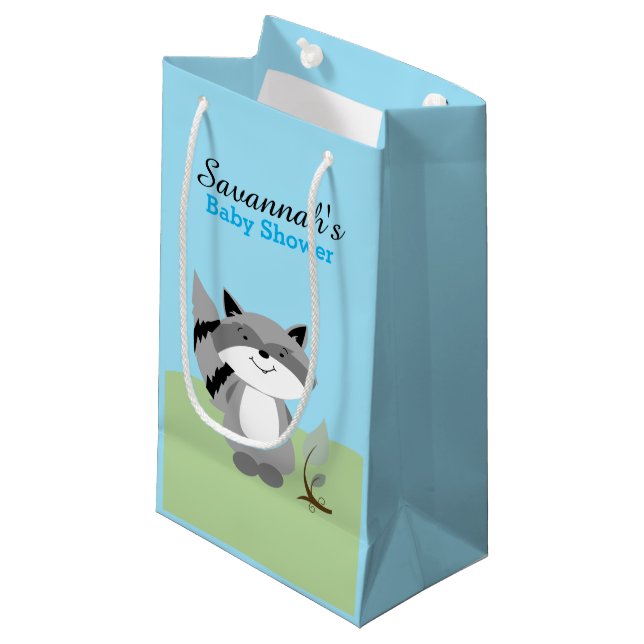 Sacola Para Presentes Pequena Animais Fox da floresta e saco do presente do (Frente inclinada)