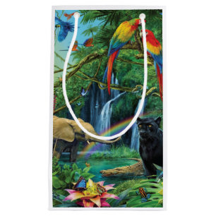 Sacola Para Presentes Pequena Animais que vivem juntos travesseiro decorativo