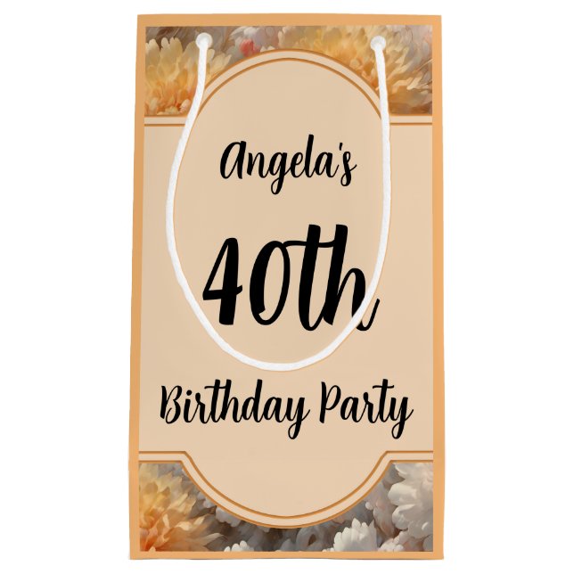 Sacola Para Presentes Pequena aniversário de 40 anos (Frente)