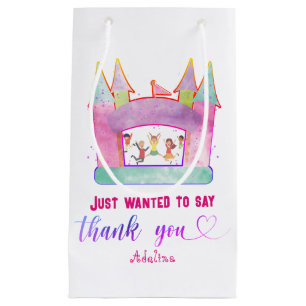Sacola Para Presentes Pequena Aniversário de criança de ginástica de Jump Play H