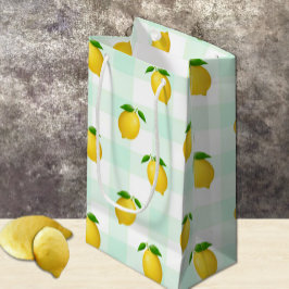 Sacola Para Presentes Pequena Aniversário de Verão com Limão Cítrico