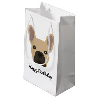 Sacola Para Presentes Pequena Aniversário do Cachorro Francês