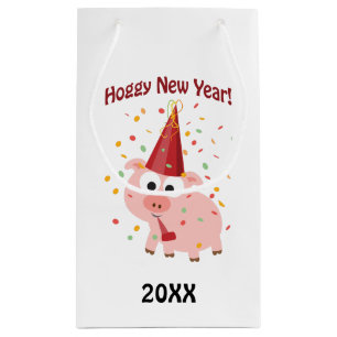 Sacola Para Presentes Pequena Ano novo de Hoggy!