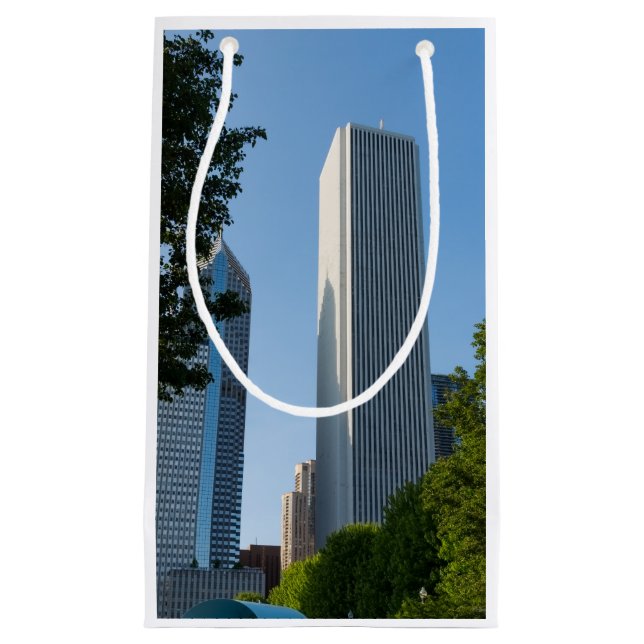 Sacola Para Presentes Pequena Aon Center Chicago (Frente)