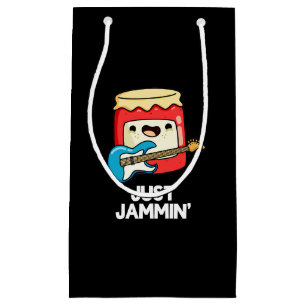 Sacola Para Presentes Pequena Apenas Jammin Funny Rocker Jam Pun Dark BG