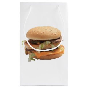 Sacola Para Presentes Pequena Apenas um Hamburger clássico