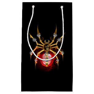 Sacola Para Presentes Pequena Aranha-do-galo em preto