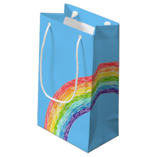 Sacola Para Presentes Pequena Arco-íris e céu azul