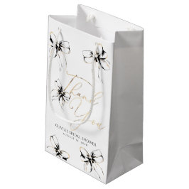 Sacola Para Presentes Pequena Arco Preto Elegante Caprichoso Obrigado