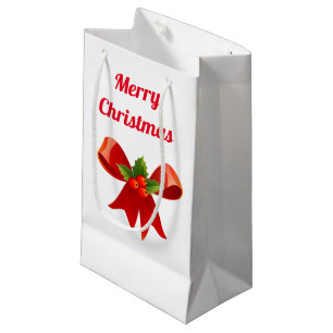 Sacola Para Presentes Pequena Arco Vermelho Feliz Natal