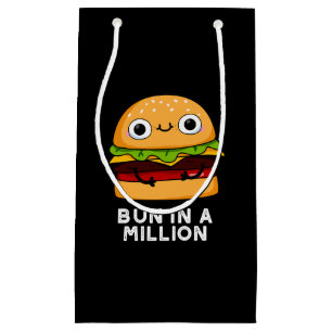 Sacola Para Presentes Pequena Arma Em Um Milhão De Burger Engraçado Pun Dark BG