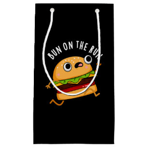 Sacola Para Presentes Pequena Arma Na Corrida Engraçada Comida Pun Dark BG