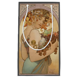 Sacola Para Presentes Pequena Art Nouveau Mulher Mucha Linda