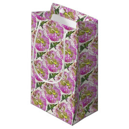 Sacola Para Presentes Pequena Arte Botânica do Flor Caper