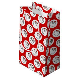 Sacola Para Presentes Pequena Arte Fofo de Desenho do Papai Noel de Natal em Ver