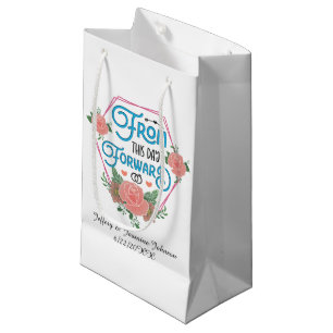 Sacola Para Presentes Pequena Arte romântica Casada Personalizável