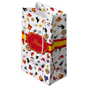 Sacola Para Presentes Pequena Artigos da espanha com a bandeira para adicionar