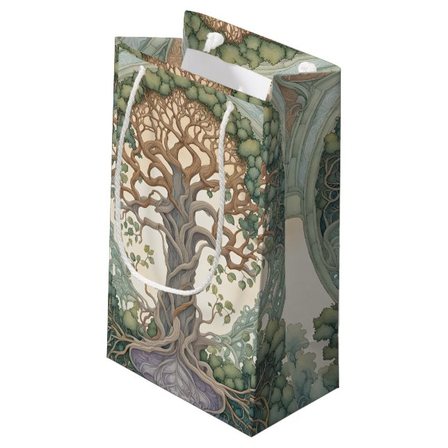 Sacola Para Presentes Pequena Árvore da Vida (Verso inclinado)