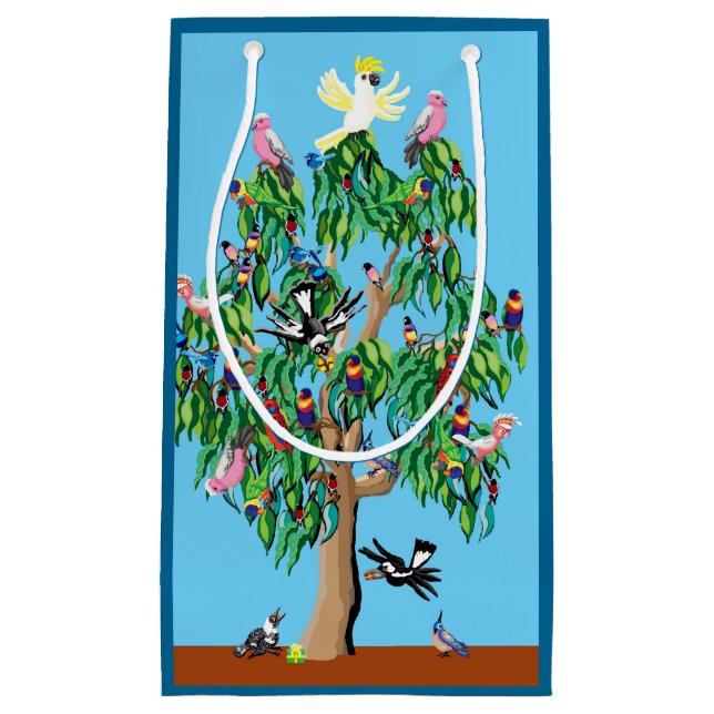 Sacola Para Presentes Pequena Árvore de Natal australiana (Frente)