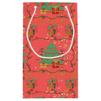 Sacola Para Presentes Pequena Árvore de Natal e Presentes - Saco do Presente RG