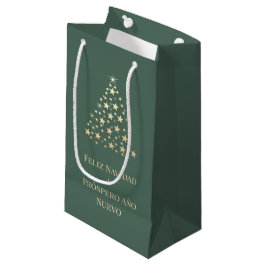 Sacola Para Presentes Pequena Árvore de Natal Feliz Natal e Próspero Ano Novo