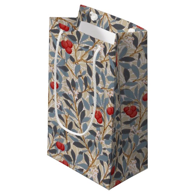 Sacola Para Presentes Pequena Árvore Redberry, William Morris (Frente inclinada)