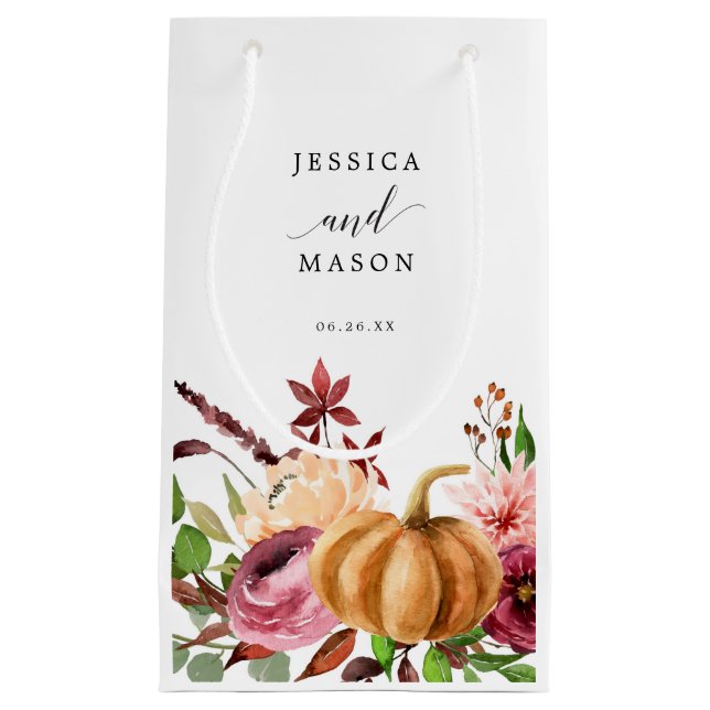 Sacola Para Presentes Pequena Autumn Bliss Hotel Wedding Gift Bag (Frente)