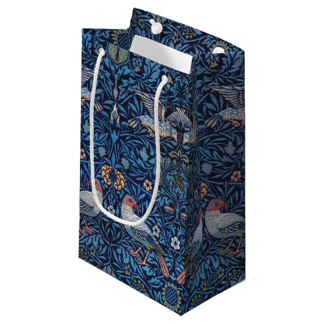 Sacola Para Presentes Pequena Aves, William Morris (Frente inclinada)