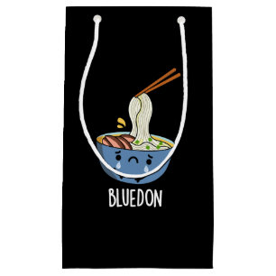 Sacola Para Presentes Pequena Azul-don Engraçado Udon Trocadilho Escuro BG