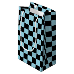 Sacola Para Presentes Pequena Azul e Preto da Pastel verificados