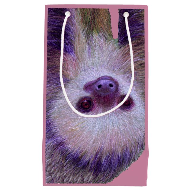 Sacola Para Presentes Pequena Baby Sloth (Frente)