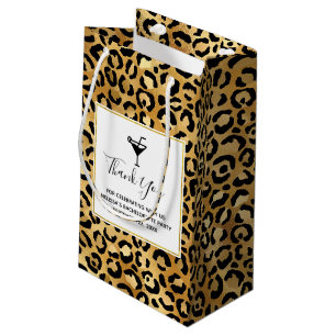 Sacola Para Presentes Pequena Bachelorette de Padrão de Impressão de Leopard Sel
