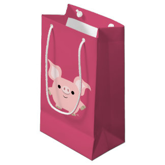 Sacola Para Presentes Pequena Bag de presente para os porcos de cartoon em forma