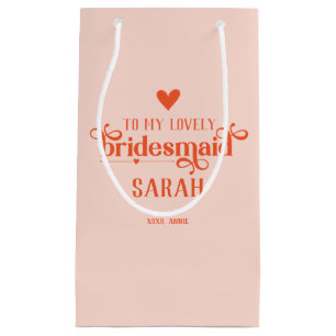 Sacola Para Presentes Pequena Bag de presentes da Bridesmaid Moderna Personaliza