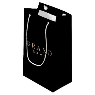 Sacola Para Presentes Pequena Bag Dif do Nome da Marca Personalizada Preta Elega