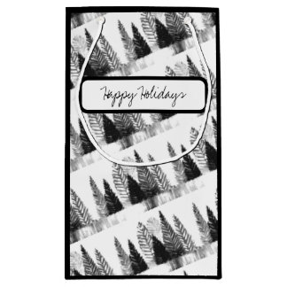 Sacola Para Presentes Pequena Bag Preta e Branca com Presente