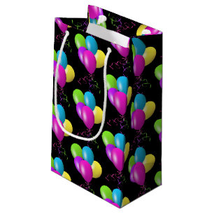 Sacola Para Presentes Pequena balões de aniversário coloridos