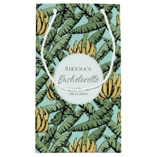 Sacola Para Presentes Pequena Banana de Turquesa Tropical Deixa Bachelorette