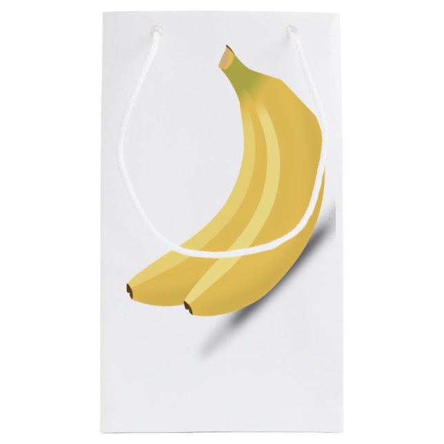 Sacola Para Presentes Pequena Banana Fruta Gift Bag (Verso)