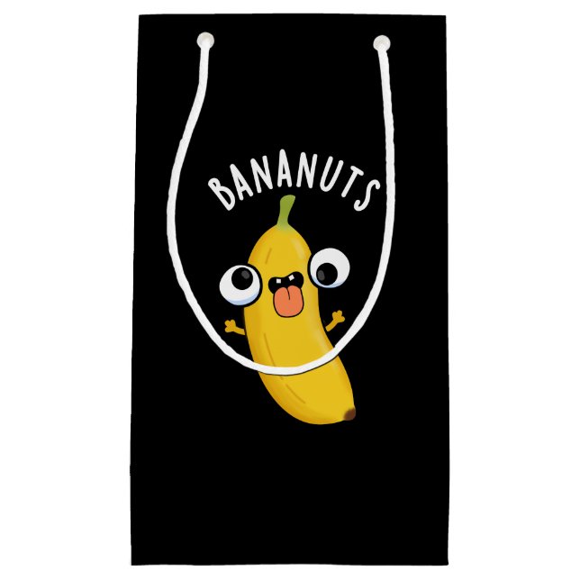 Sacola Para Presentes Pequena Bananuts Engraçada Fruta de Banana Engraçada BG (Frente)